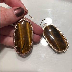 Tigers eye Kendra Scott Earrings
